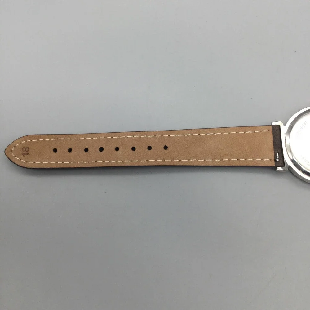 Aria Womens Watch 34mm Abalone Mosaic Dial Brown Leather Band New Battery